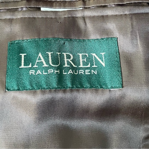 Lauren Ralph Lauren Brown Wool Houndstooth Sport Coat Blazer Jacket 47159 - Picture 13 of 13